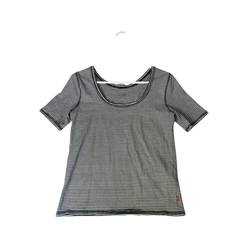 Host pick!  Levi's Black and White Horizontal Striped Shirt Size Medium